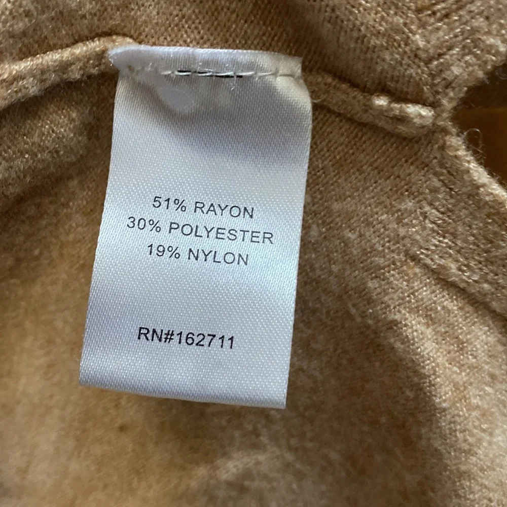 Girls tan open front cardigan